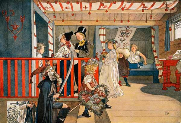 Namnsdag pa harbret av carl larsson 1898